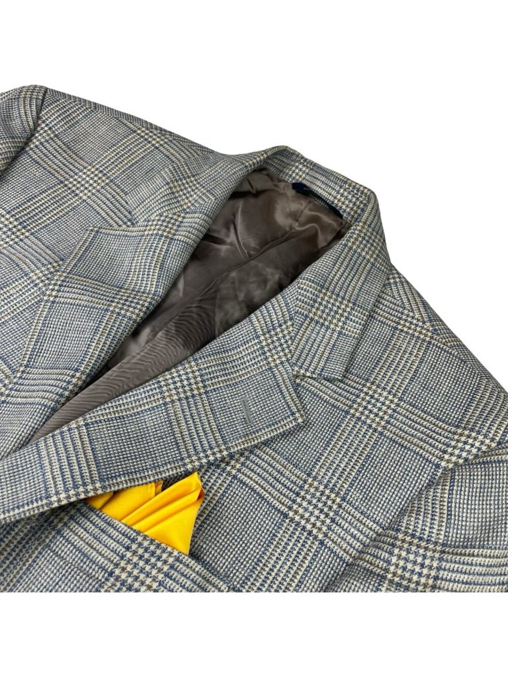 Brooks Brothers Men's Wool/Silk/Linen Blazer Blue/Gray Houndstooth • Italy • 41S